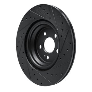 Mercedes-Benz GLS580 Brake Rotor (1) - Rear Left - R1 Concepts - Drilled & Slotted - Black - `20-`26 Mercedes-Benz GLS580 Brake Rotor (1) - Rear Left - R1 Concepts - Drilled & Slotted - Black - `20-`26